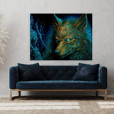 Dmt Trippy Spirit Wolf 85 Wall Art