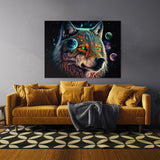 Dmt Trippy Spirit Wolf 86 Wall Art