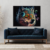 Dmt Trippy Spirit Wolf 86 Wall Art