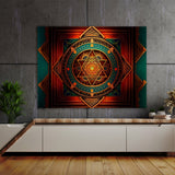 Dmt Trippy Sri Yantra 60 Wall Art
