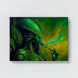 Trippy Psychedelic Alien Weed 104 Wall Art