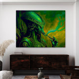 Trippy Psychedelic Alien Weed 104 Wall Art