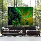 Trippy Psychedelic Alien Weed 104 Wall Art