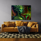 Trippy Psychedelic Alien Weed 107 Wall Art