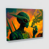 Trippy Psychedelic Alien Weed 110 Wall Art