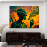 Trippy Psychedelic Alien Weed 110 Wall Art