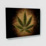 Trippy Psychedelic Cannabis Leaf 65 Wall Art