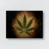 Trippy Psychedelic Cannabis Leaf 65 Wall Art