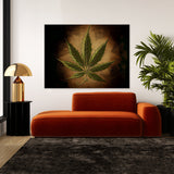Trippy Psychedelic Cannabis Leaf 65 Wall Art