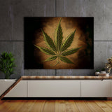 Trippy Psychedelic Cannabis Leaf 65 Wall Art