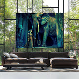 Trippy Psychedelic Elephant 108 Wall Art
