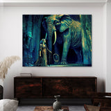 Trippy Psychedelic Elephant 108 Wall Art