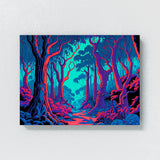 Trippy Psychedelic Forest 34 Wall Art