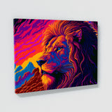 Trippy Psychedelic Lion 48 Wall Art