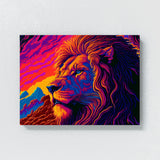 Trippy Psychedelic Lion 48 Wall Art