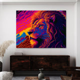 Trippy Psychedelic Lion 48 Wall Art