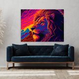 Trippy Psychedelic Lion 48 Wall Art