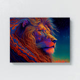 Trippy Psychedelic Lion 49 Wall Art