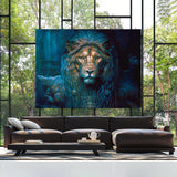 Trippy Psychedelic Lion 52 Wall Art