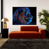 Trippy Psychedelic Lion 57 Wall Art