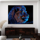 Trippy Psychedelic Lion 57 Wall Art