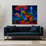 Trippy Psychedelic Neon Frog 91 Wall Art