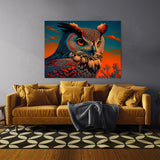 Trippy Psychedelic Owl Trip 76 Wall Art