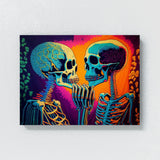 Trippy Psychedelic Skeleton Kiss 5 Wall Art