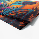 Trippy Psychedelic Skeleton Kiss 5 Wall Art