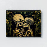 Trippy Psychedelic Skeleton Kiss 7 Wall Art