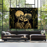 Trippy Psychedelic Skeleton Kiss 7 Wall Art