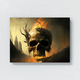 Trippy Psychedelic Skull 13 Wall Art