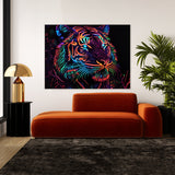 Trippy Psychedelic Tiger 109 Wall Art