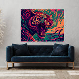 Trippy Psychedelic Tiger 94 Wall Art
