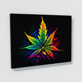 Trippy Psychedelic Weed Leaf 42 Wall Art