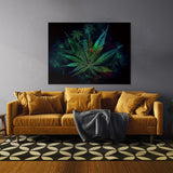 Trippy Psychedelic Weed Leaf 43 Wall Art