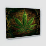 Trippy Psychedelic Weed Leaf 44 Wall Art