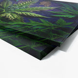 Trippy Psychedelic Weed Leaf 45 Wall Art