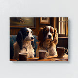 Dogs Drinking Coffee 63 Wall Art