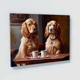 Dogs Drinking Coffee 67 Wall Art