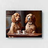 Dogs Drinking Coffee 67 Wall Art