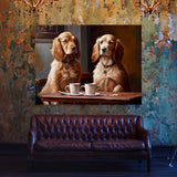 Dogs Drinking Coffee 67 Wall Art
