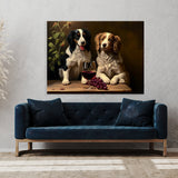 Dogs Drinking Wine 64 Wall Art