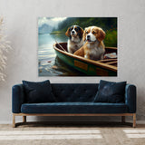 Dogs Fishing On A Lake 99 Wall Art