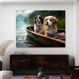 Dogs Fishing On A Lake 99 Wall Art