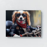 Dogs On A Motorcycle 74 Wall Art