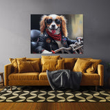 Dogs On A Motorcycle 74 Wall Art