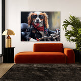 Dogs On A Motorcycle 74 Wall Art