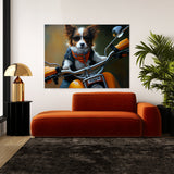 Dogs On A Motorcycle 75 Wall Art