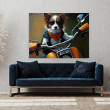 Dogs On A Motorcycle 75 Wall Art